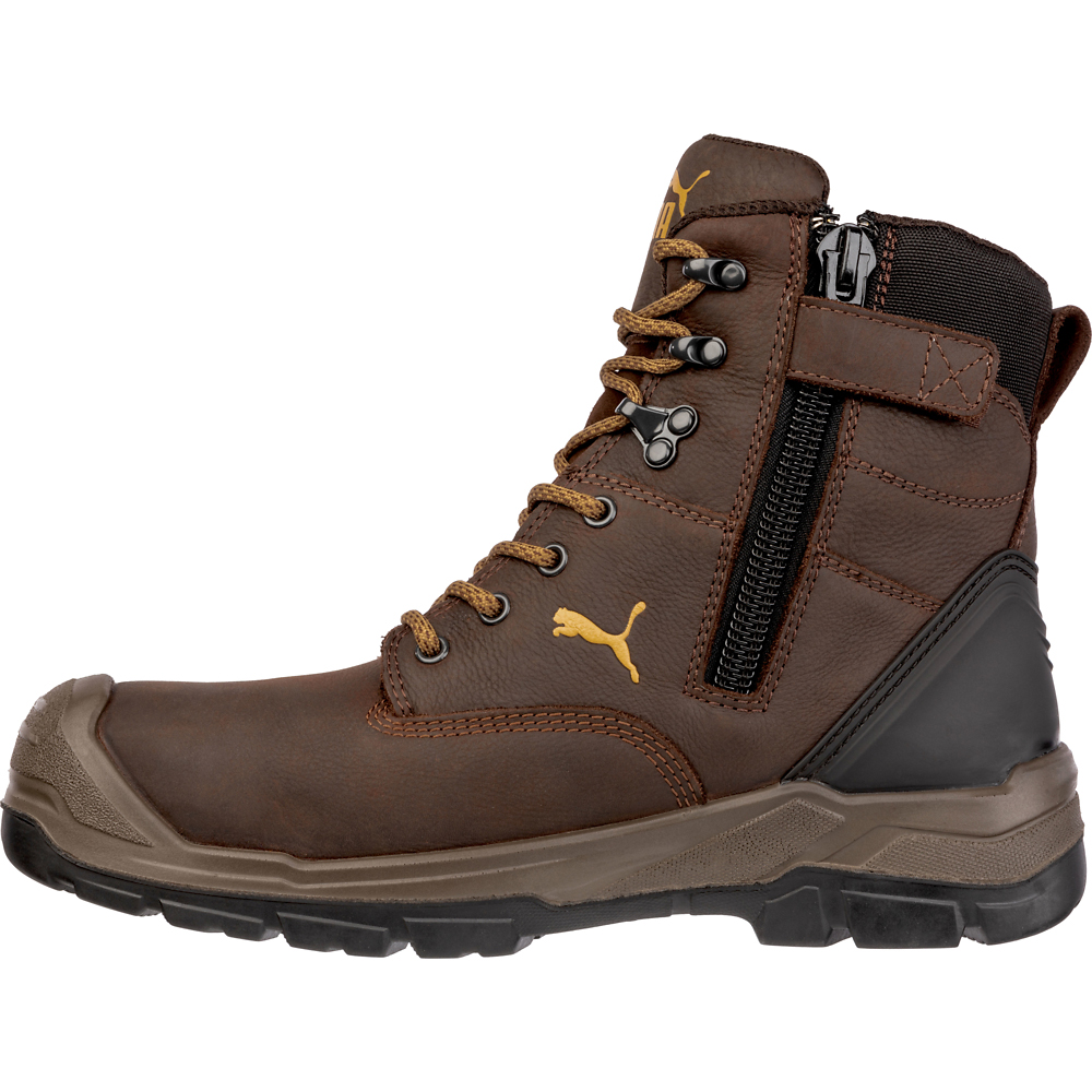 Puma Safety Conquest Zip 7 Inch Electrical Composite Toe Work Mens Brown Work S - Picture 3 of 7