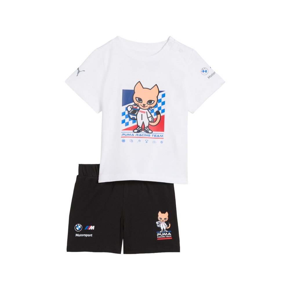PUMA BMW M Motorsport Graphic Crew Neck Short Sleeve T-Shirt & Shorts Set (Toddler)