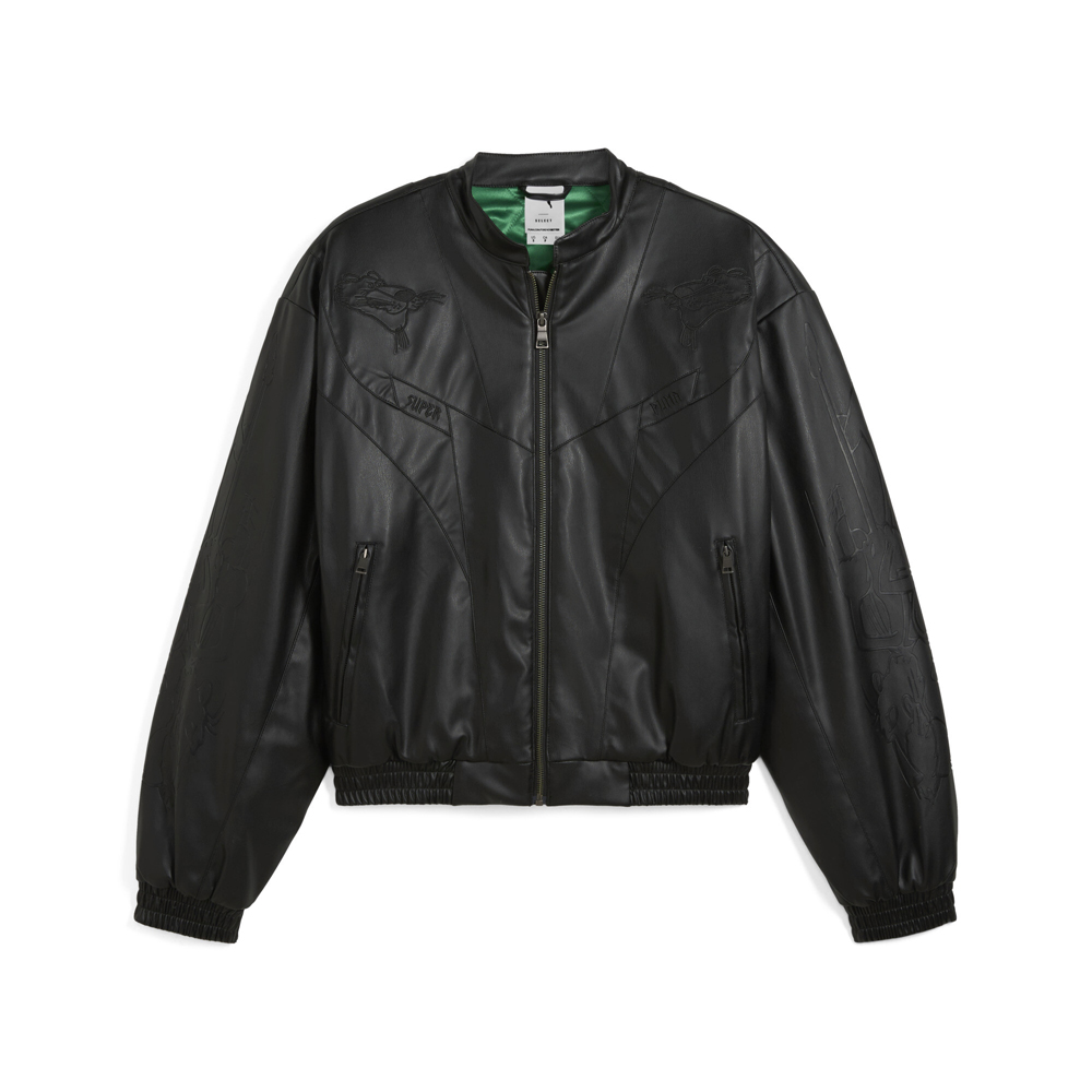 PUMA Special Items Moto Super Full Zip Bomber Jacket Mens Black