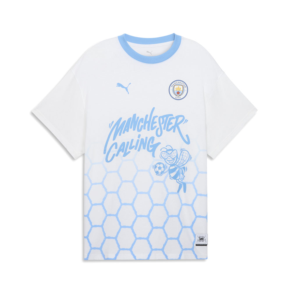 PUMA PUMA HOOPS X MANCHESTER CITY Graphic Crew Neck Short Sleeve T-Shirt