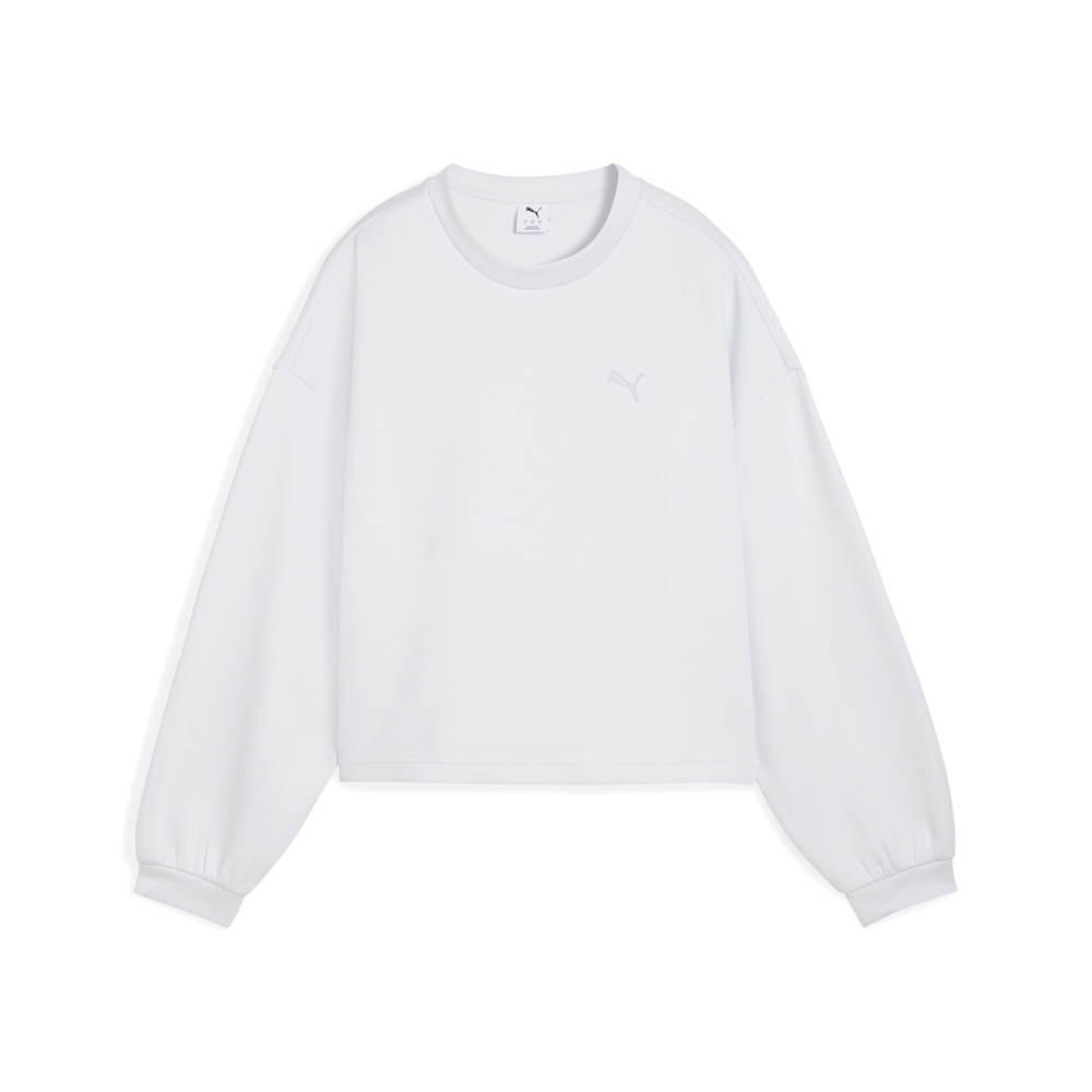 PUMA Wardrobe Essentials Oversized Crew Neck Long Sleeve Sweatshirt