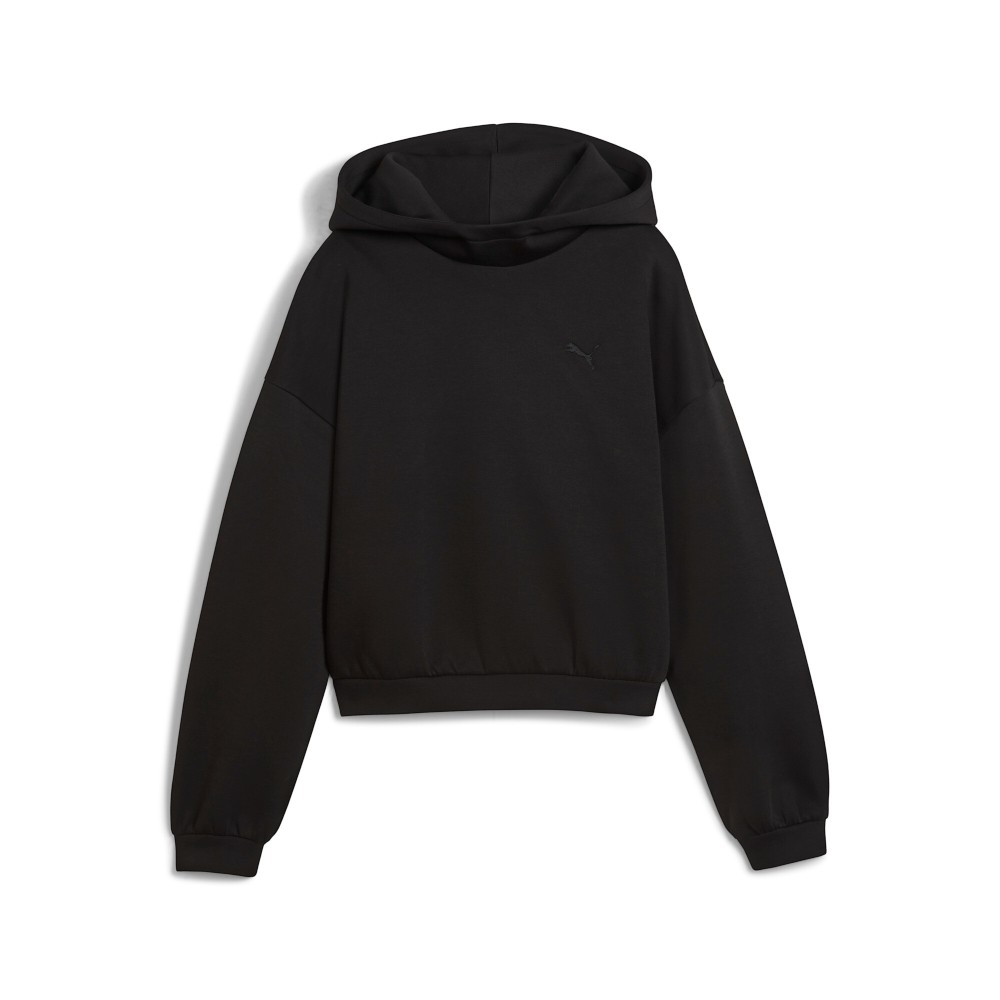 PUMA Wardrobe Essentials Women's Oversized Hoodie in Black, Size S