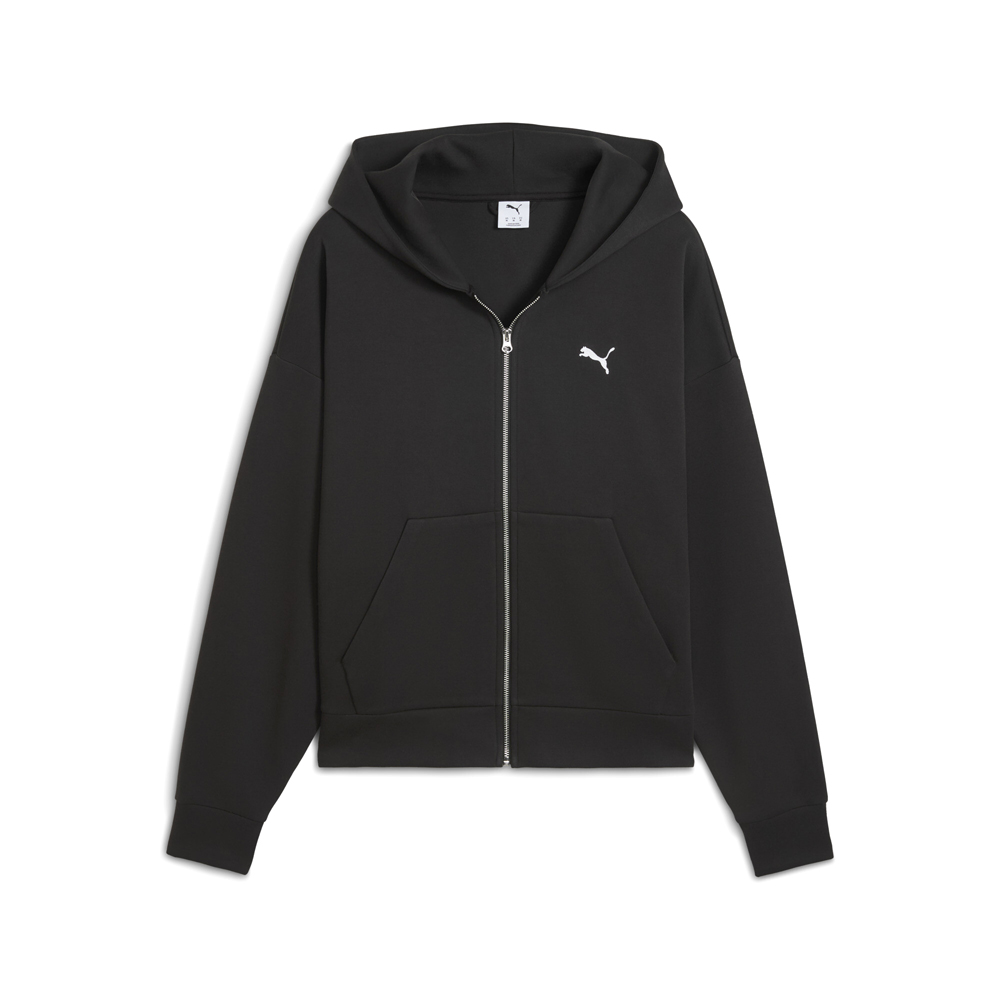 PUMA Wardrobe Essentials Men's Zip-Up Hoodie in Black, Size XL