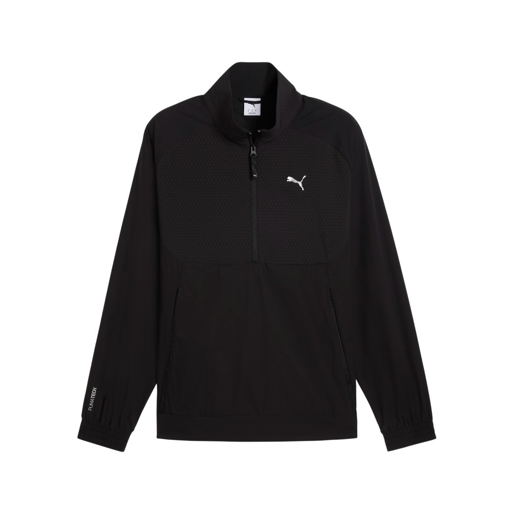 PUMATECH Men's Half-Zip Crew Neck Sweatshirt in Black, Size XL