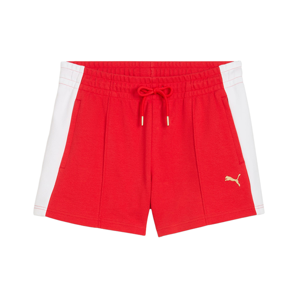 PUMA T7 Women's 4" Shorts in Red, Size XL