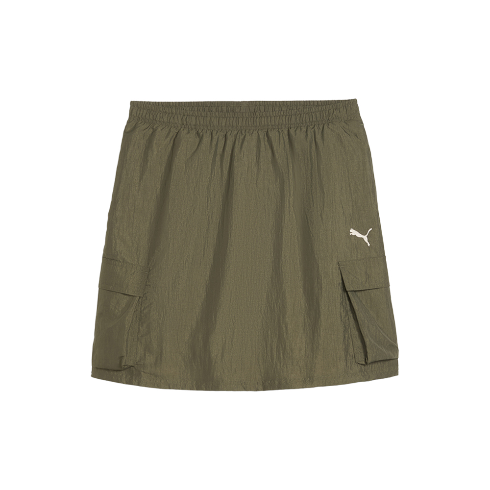 PUMA Bowtique Big Kids' Cargo Skirt in Green, Size L