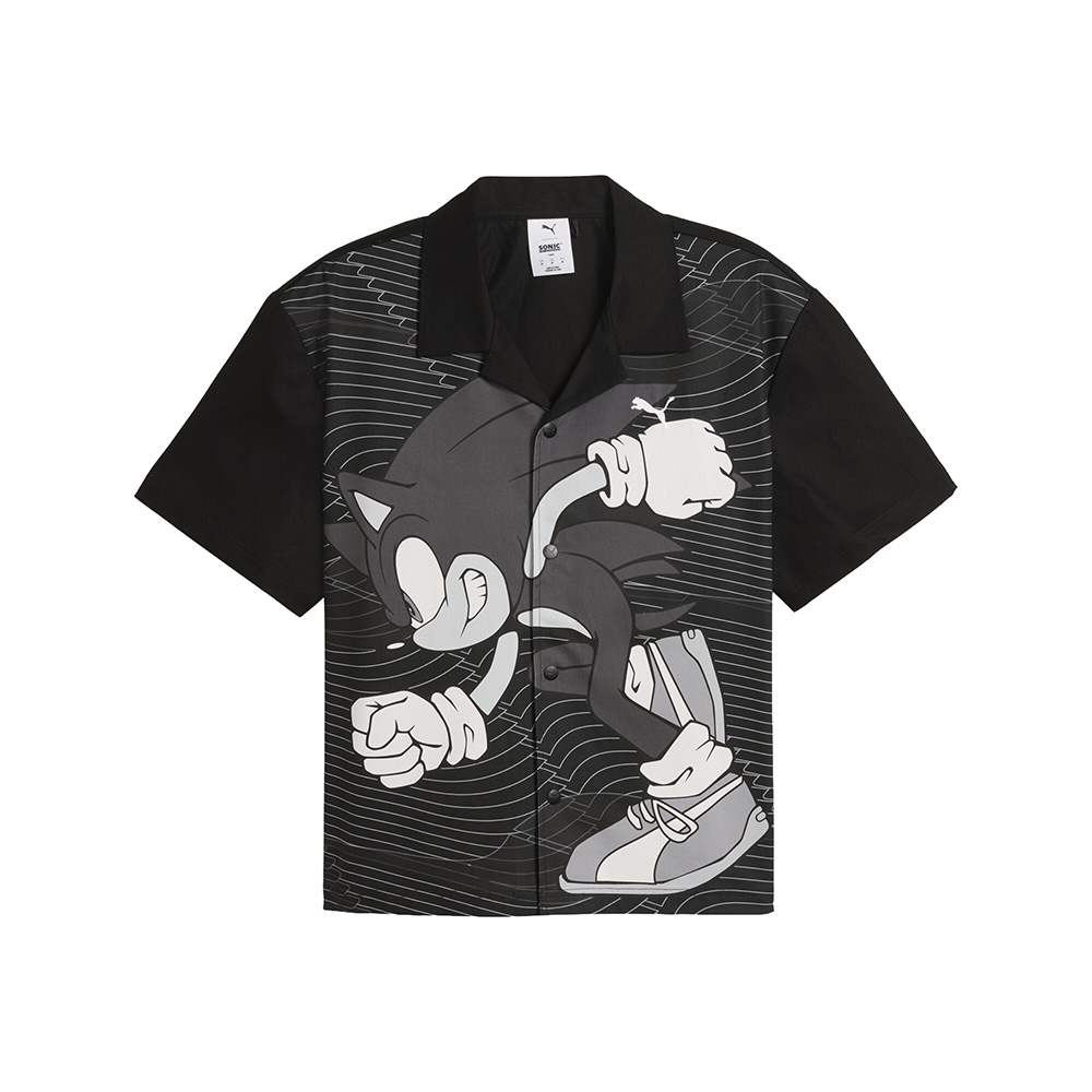 PUMA PUMA X SONIC THE HEDGEHOG Relaxed Graphic Racer Collared Neck Short Sleeve T-Shirt