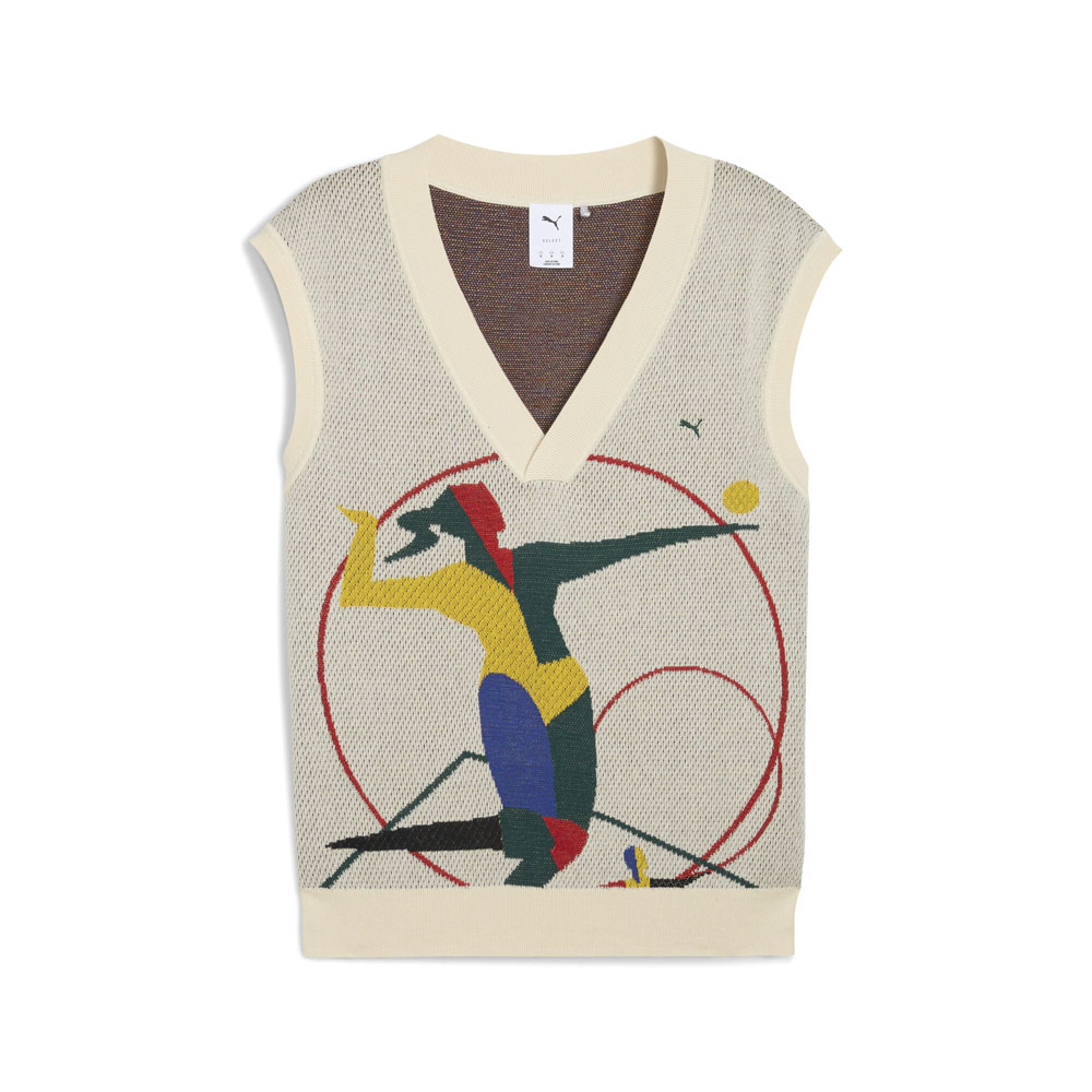 PUMA Special Items Knit Vest V-Neck Sleeveless Sweater