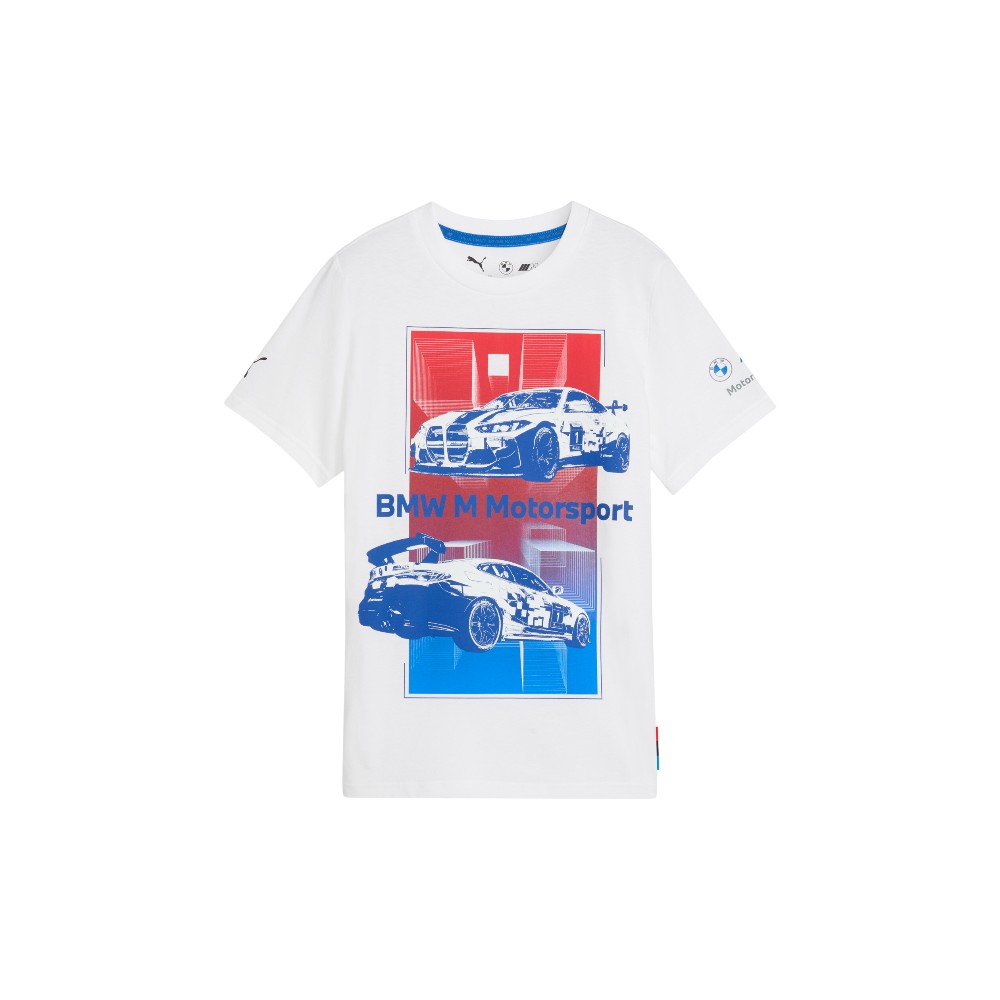 PUMA BMW M Motorsport Block Graphic Crew Neck Short Sleeve T-Shirt (Youth)