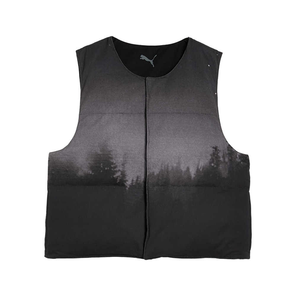 PUMA Hoops x E.T. Men's Reversible Puffer Vest in Black, Size S