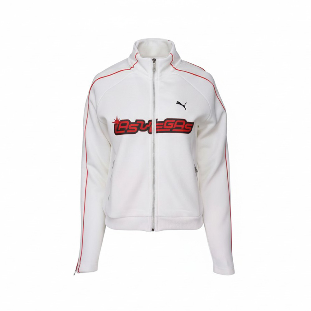 PUMA T7 Las Vegas Women's Track Jacket in White, Size M