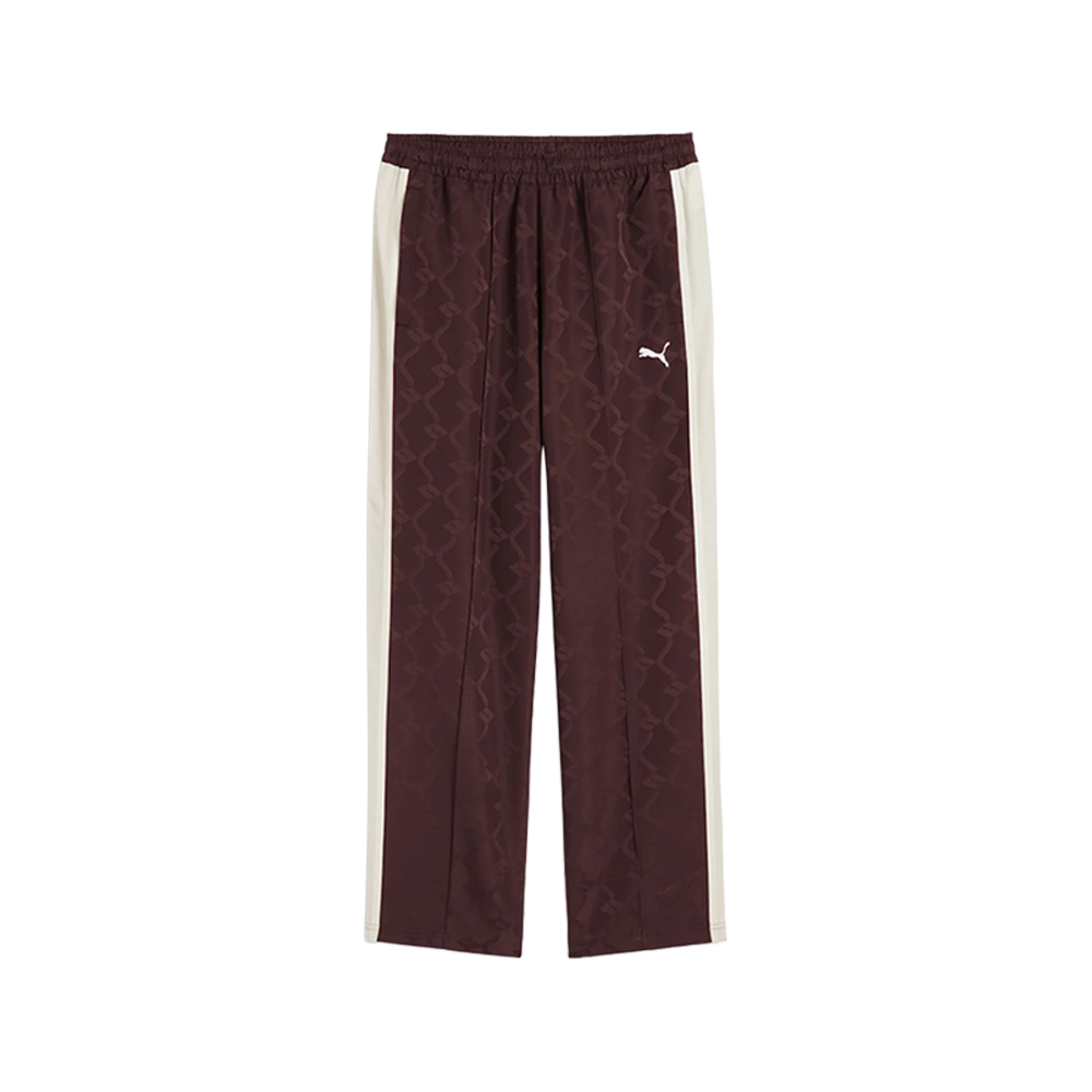 PUMA T7 Men's Jacquard Track Pants in Brown, Size L