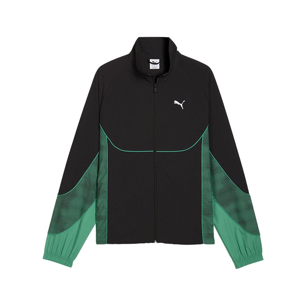 PUMA Men's TECH-X Relaxed Woven Full-Zip Track Jacket in Puma Black Size: XL