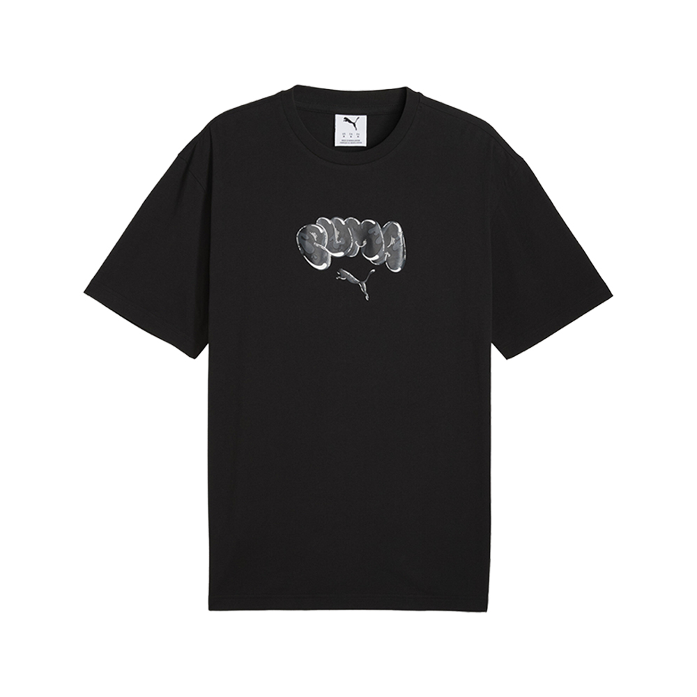 PUMA Balloon Art Relaxed Crew Neck Short Sleeve T-Shirt