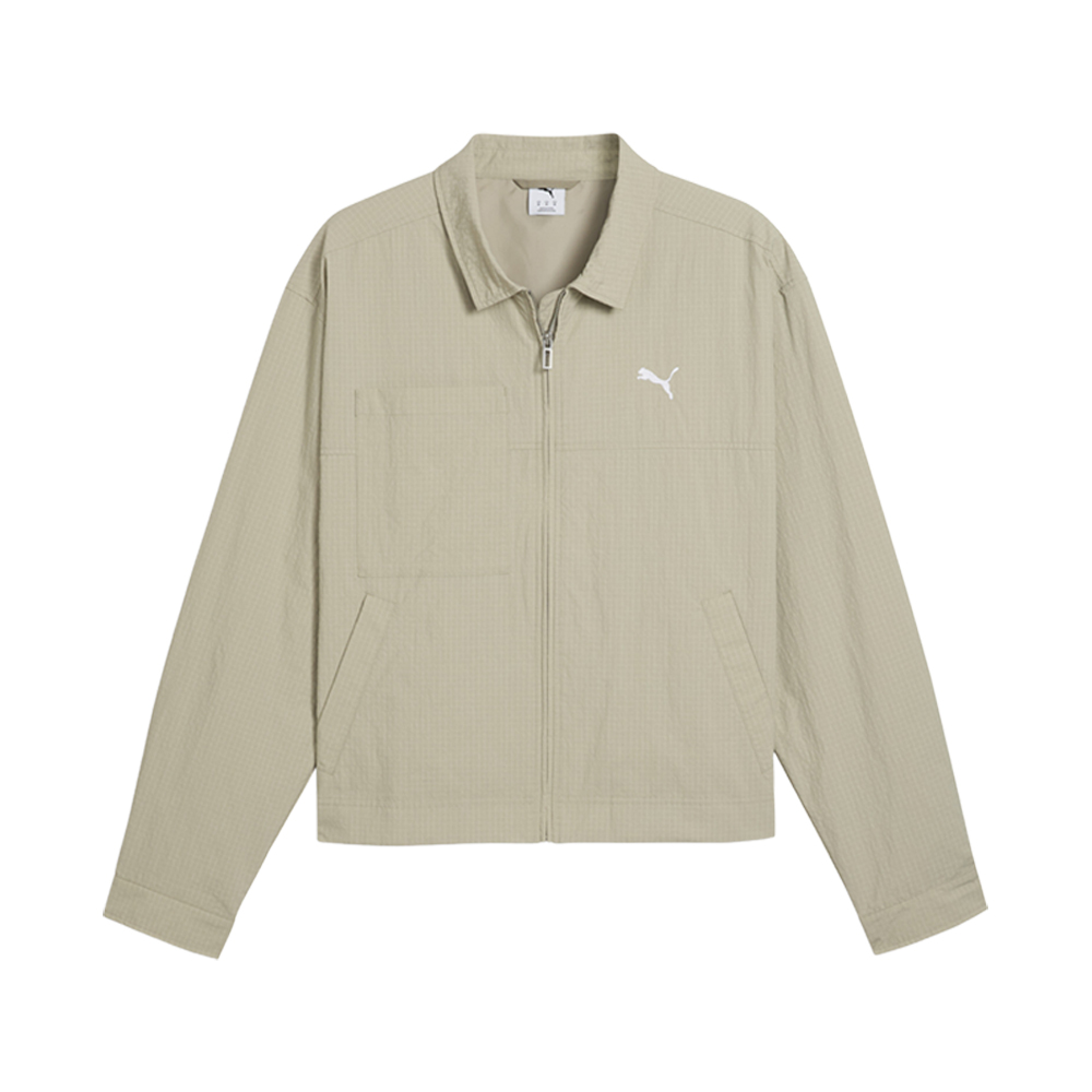PUMA Wardrobe Essentials Men's Utility Jacket in Beige, Size XL