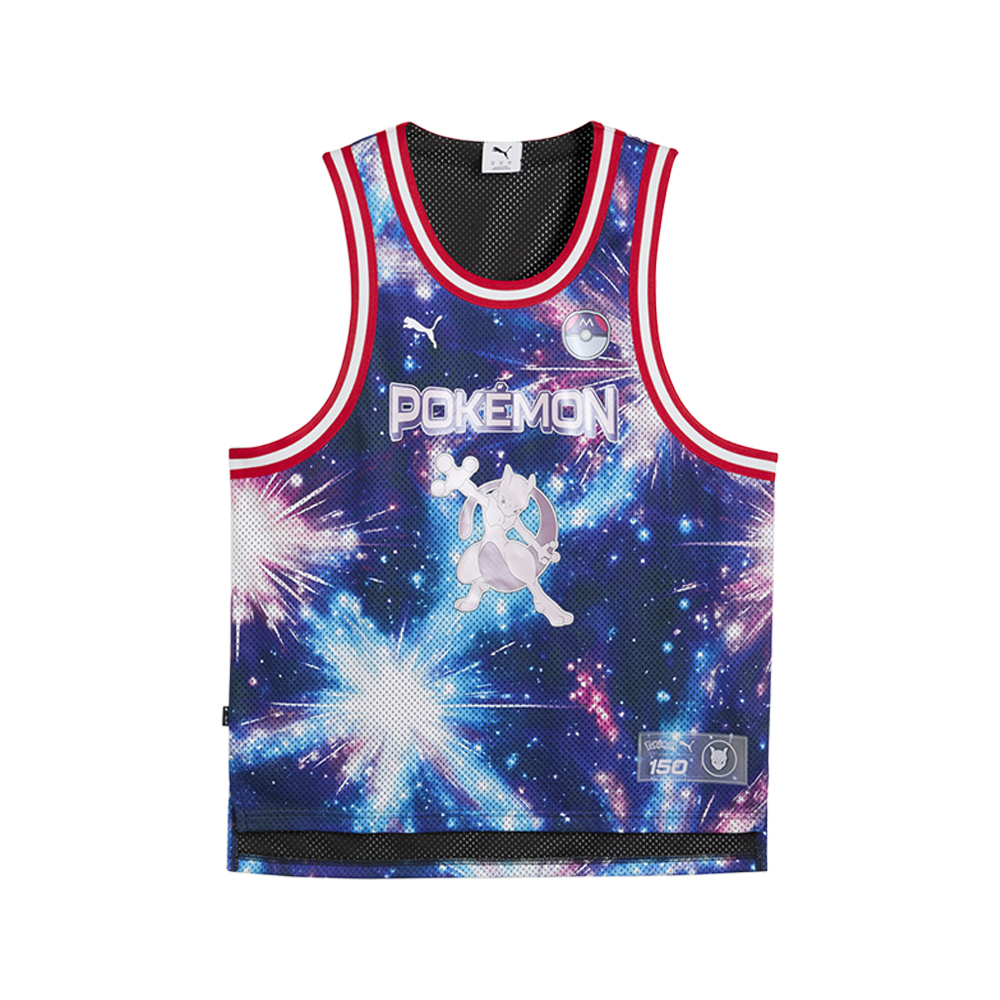 PUMA x POKÉMON Mewtwo Men's Basketball Jersey in Black, Size XL
