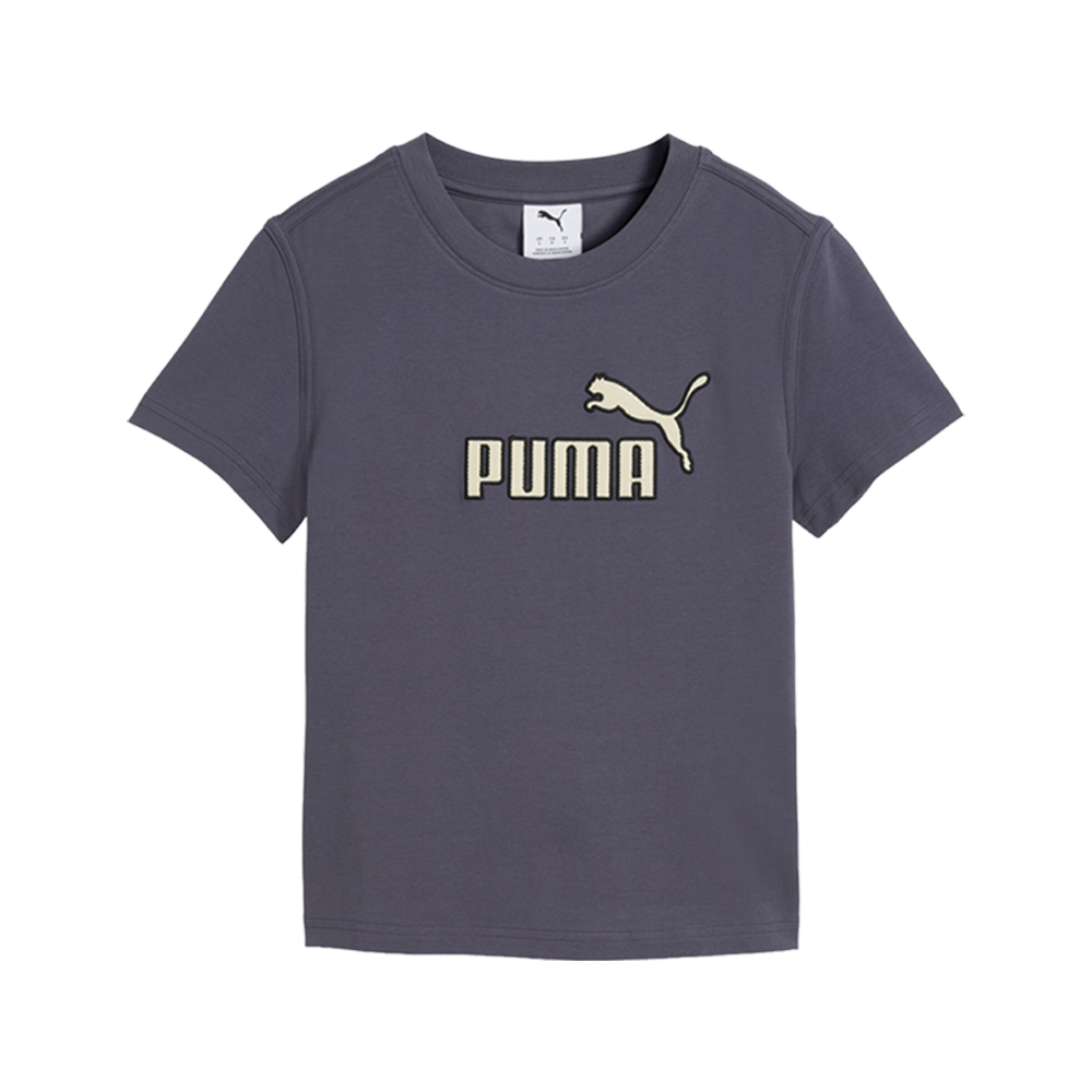 PUMA Elevated Essentials Women's Slim T-Shirt in Grey, Size L