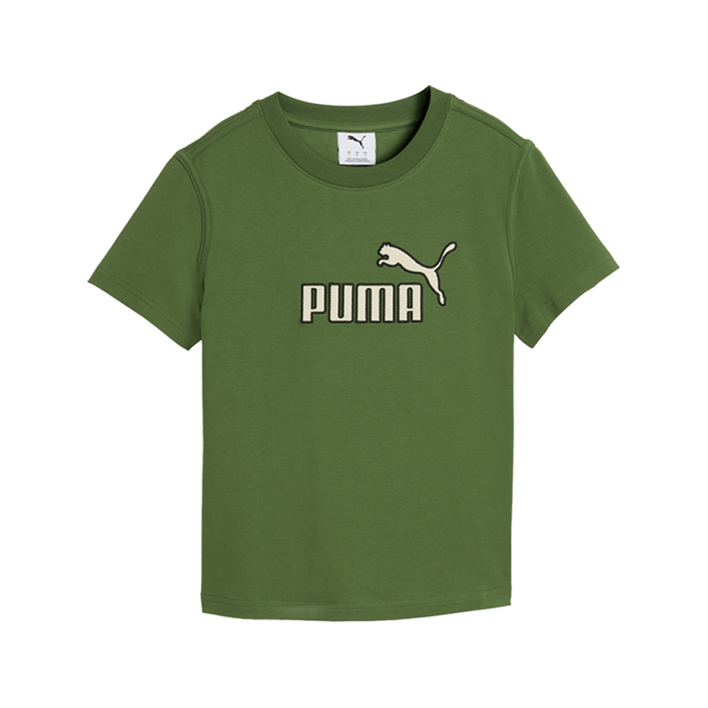 PUMA Elevated Essentials Women's Slim T-Shirt in Green, Size S