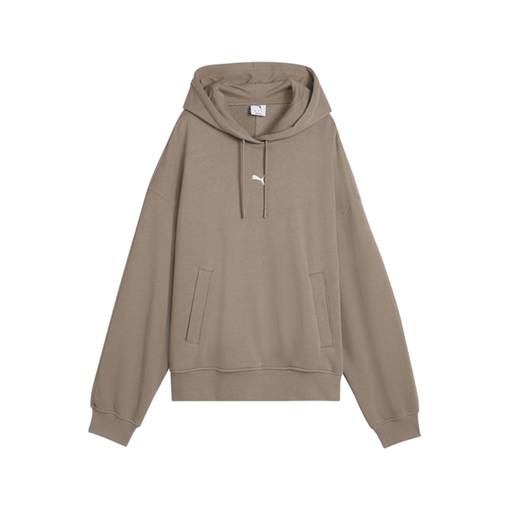 PUMA Essentials Women's Oversized Hoodie in Beige, Size S