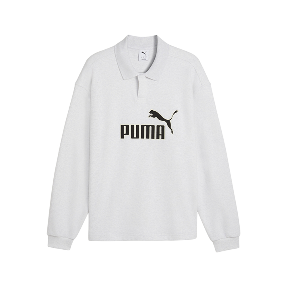 PUMA Elevated Essentials Men's Relaxed Polo Shirt in White, Size M