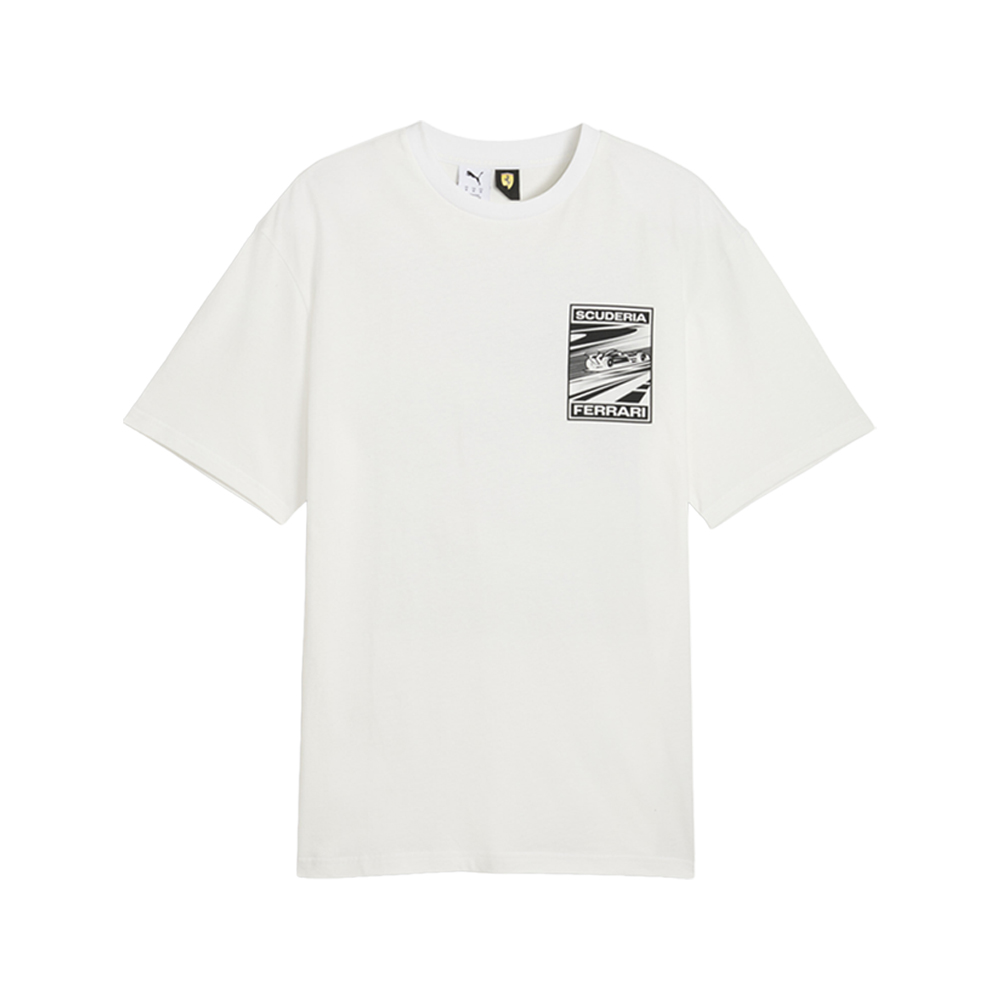 PUMA Scuderia Ferrari Men's Graphic T-Shirt in White, Size S
