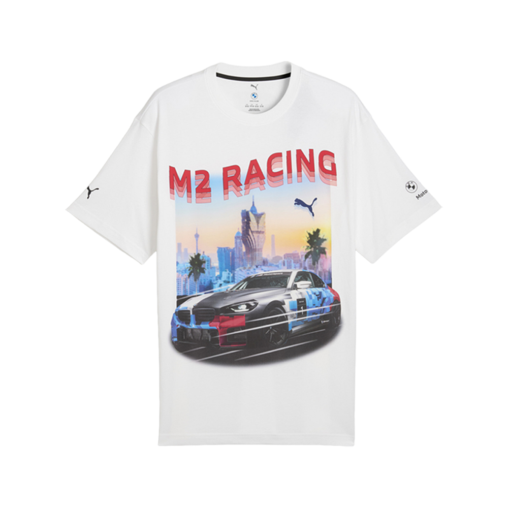 PUMA BMW M Motorsport Men's Graphic T-Shirt in White, Size L