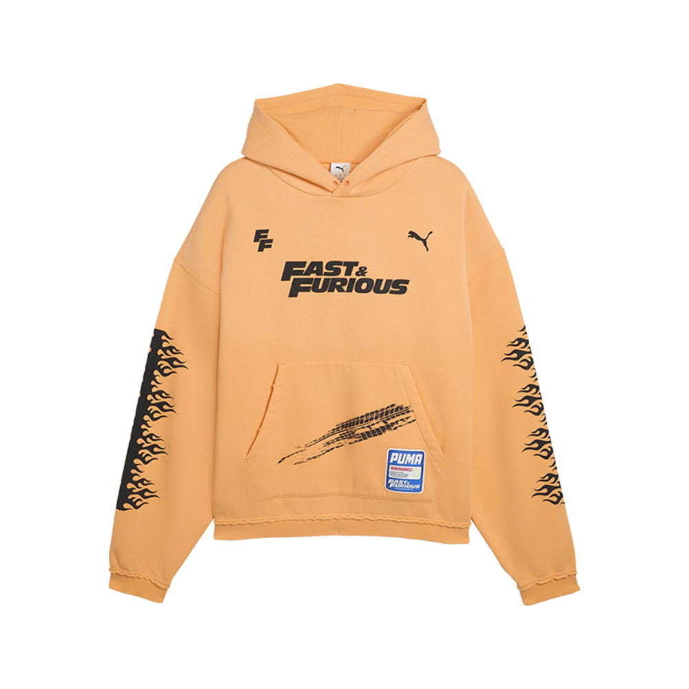 PUMA X Fast And Furious Pullover Hoodie Mens Orange Casual