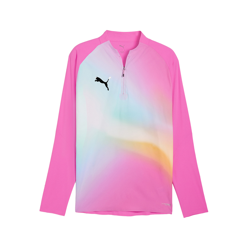 PUMA Individual Lightspeed Ultimate Men's Quarter-Zip Soccer Top in Pink, Size M