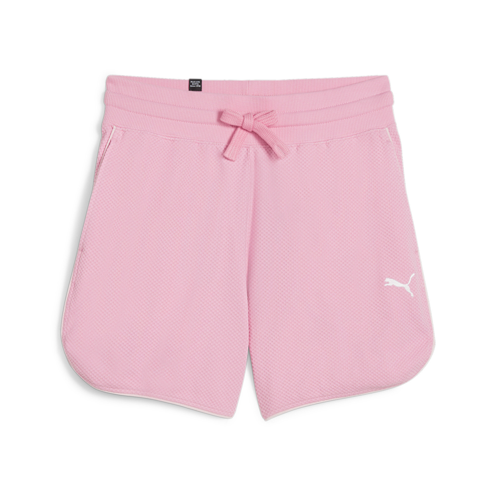 lady　0617 PUMA Her 5 Inch High Waisted Shorts Womens Pink Casual