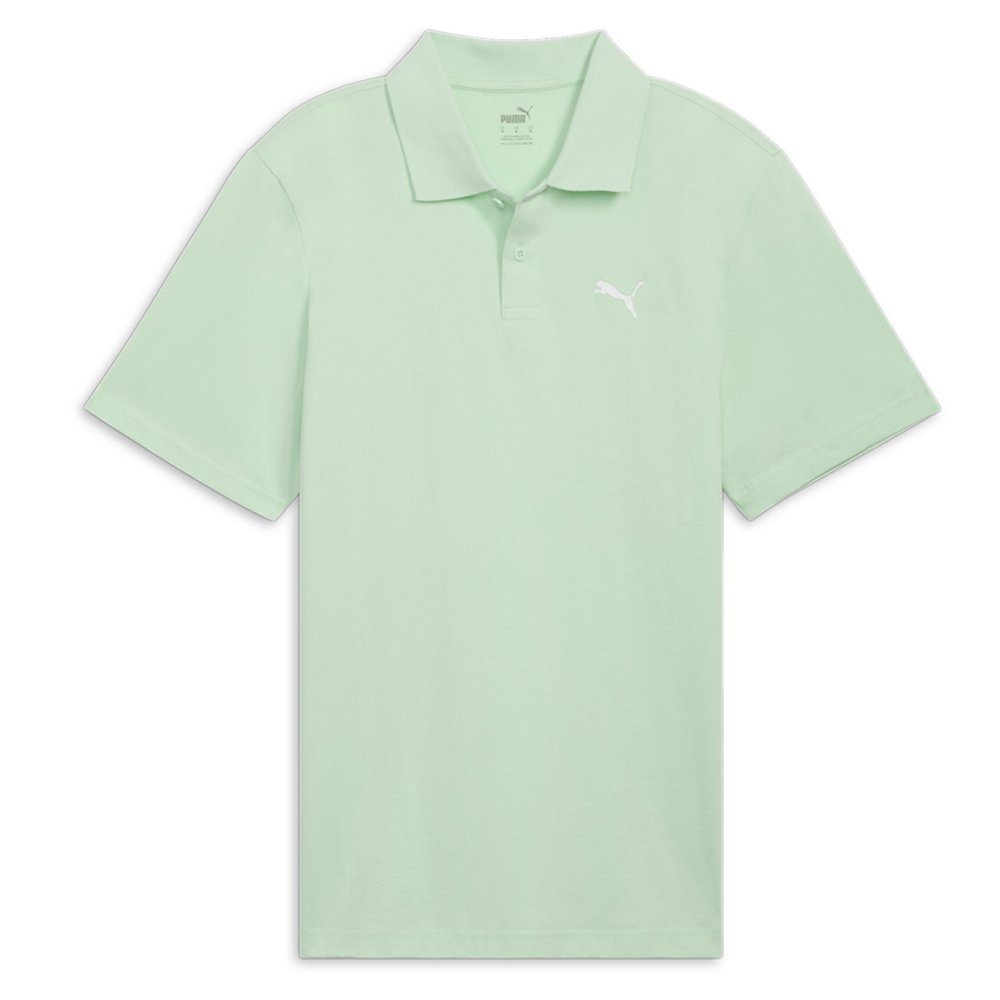 PUMA Essentials Jersey Embroidered Short Sleeve Polo Shirt