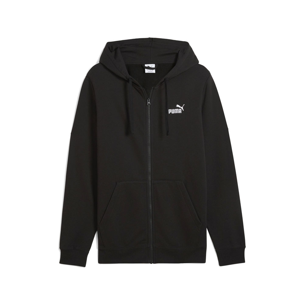 PUMA Essentials Men's Zip-Up Hoodie in Black, Size M