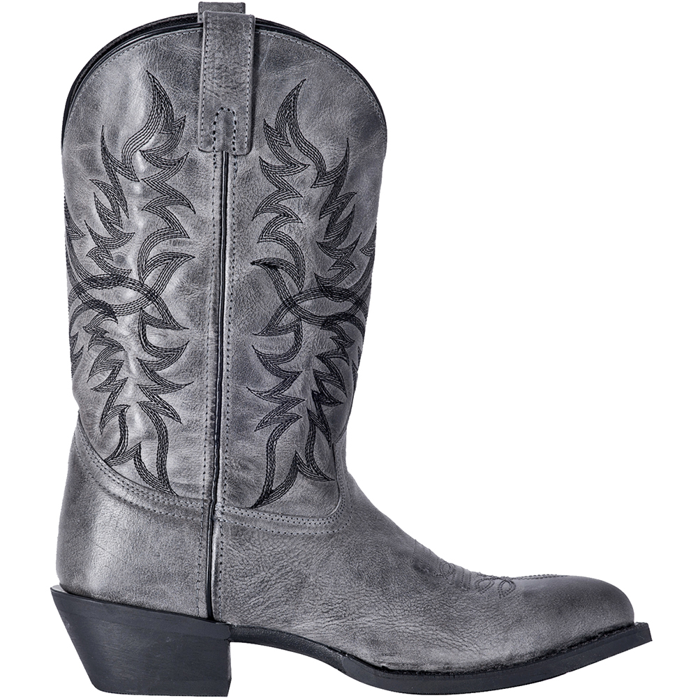 Laredo Mens Harding Flat Heel Cowboy Boots, 9 Medium, Gray