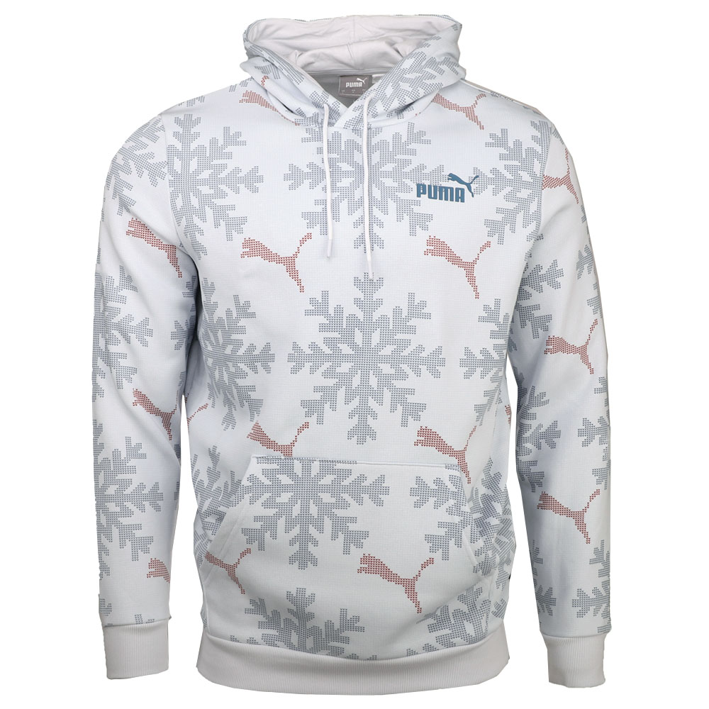 PUMA Essentials Logo Lab Holiday Graphic Pullover Hoodie