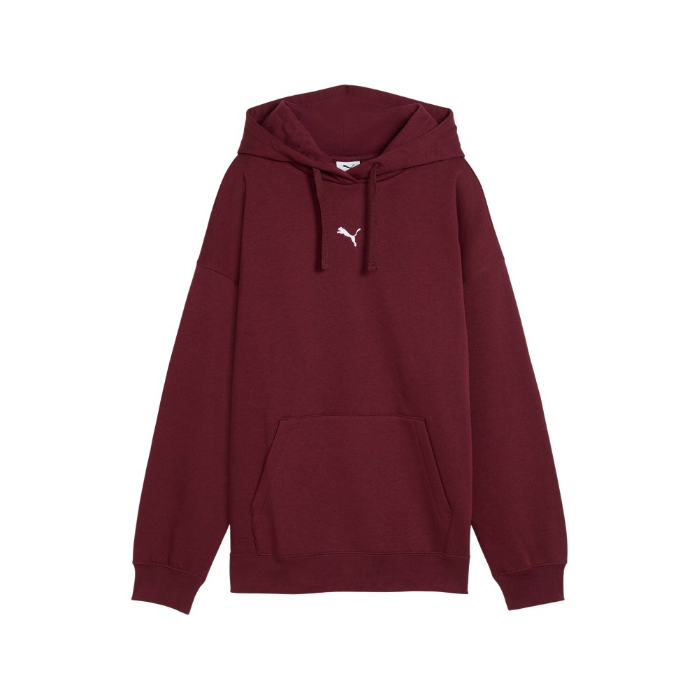PUMA Essentials Women's Oversized Hoodie in Red, Size XL