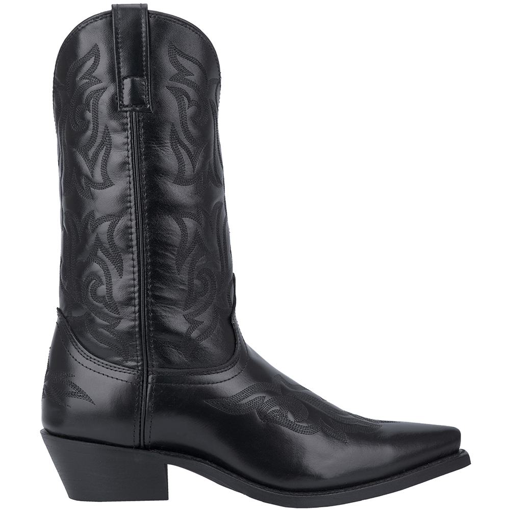 Laredo Mens Hawk Flat Heel Cowboy Boots, 7 Medium, Black