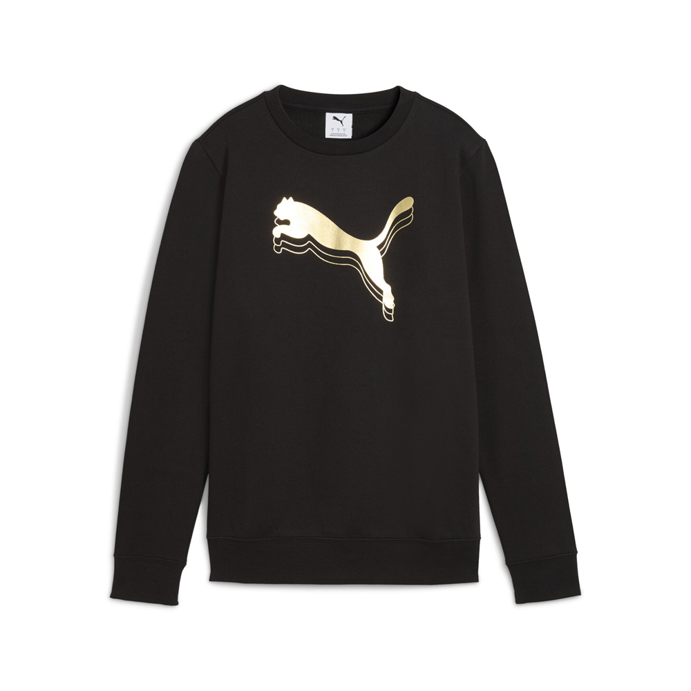 PUMA Essentials Metallic Women's Crew Neck Sweatshirt in Black, Size L