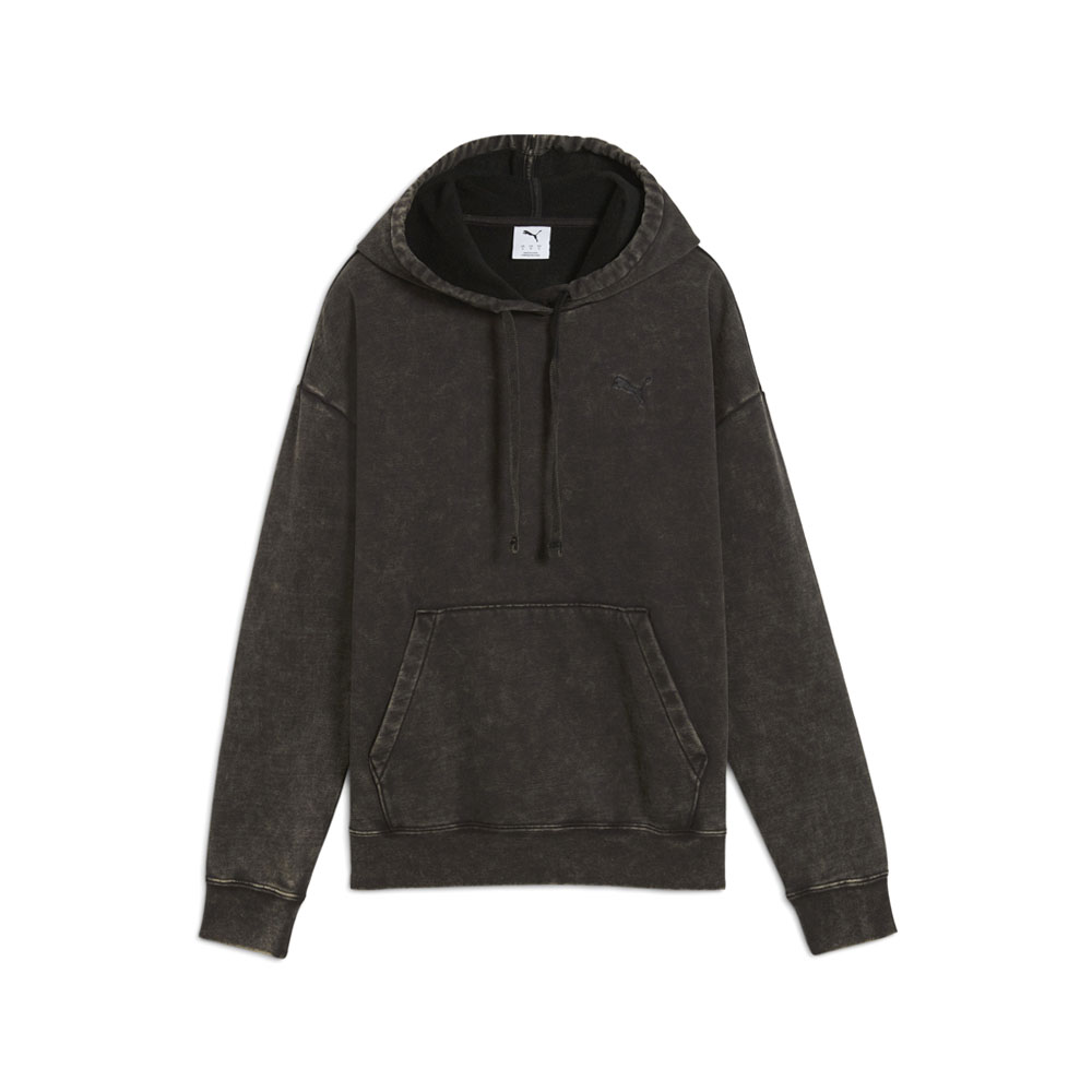 PUMA Elevated Essentials Acid Wash Fleece Pullover Hoodie