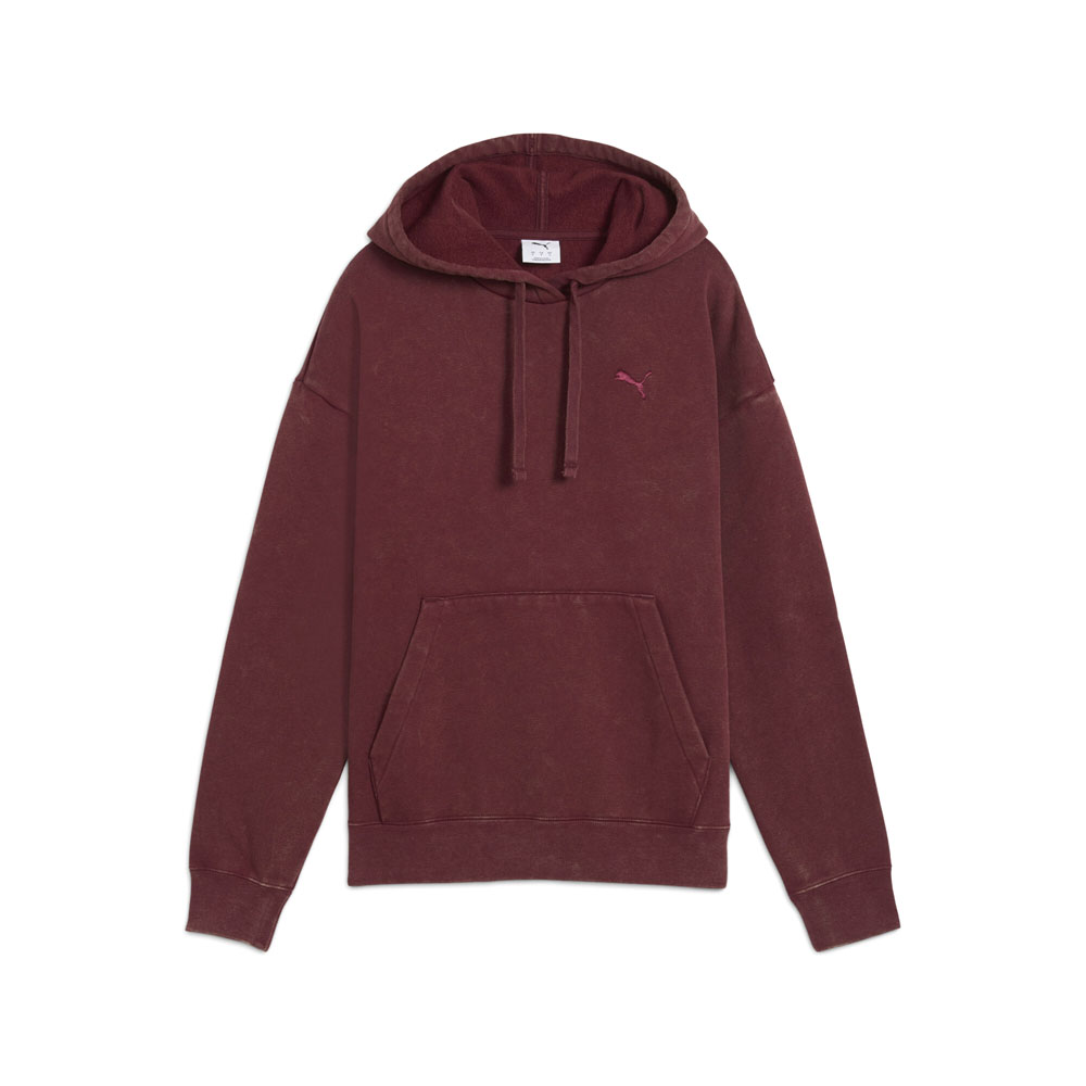 PUMA Elevated Essentials Acid Wash Fleece Pullover Hoodie