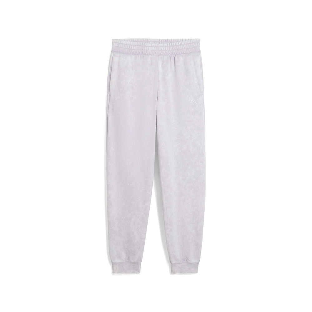 PUMA Elevated Essentials Acid Wash Women's Fleece Sweatpants in Purple, Size S