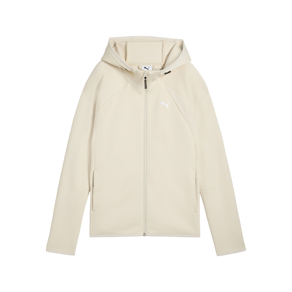 PUMA Evostripe Women's Zip Up Hoodie in White, Size XL