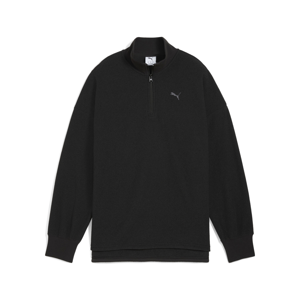 PUMA Her Women's Half-Zip Sweatshirt in Black, Size S
