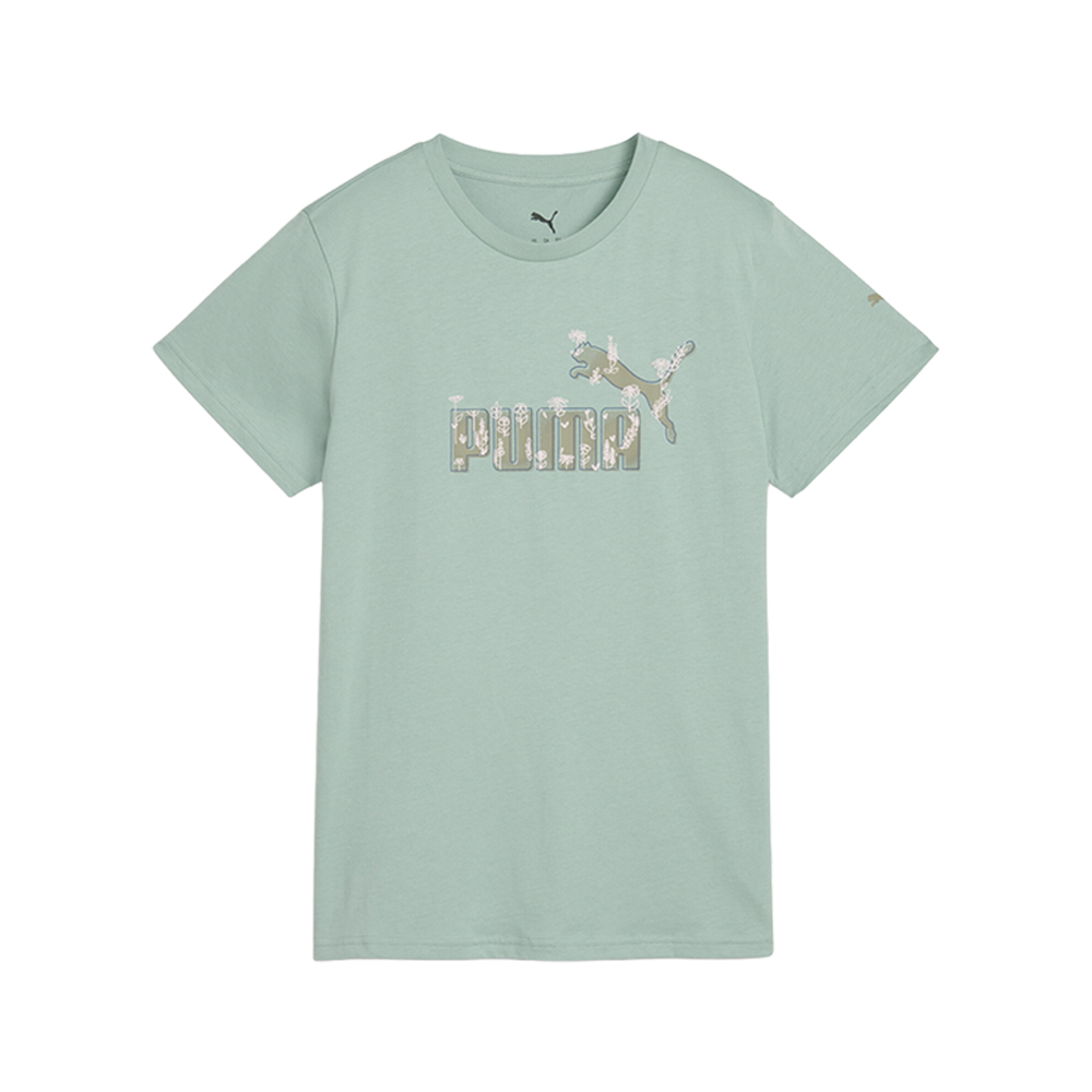 PUMA Sketched Florals Graphic Crew Neck Short Sleeve T-Shirt
