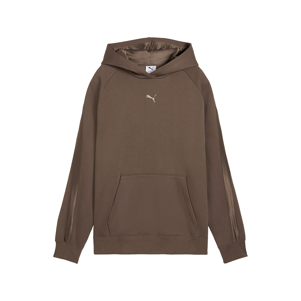PUMA Essentials Satin Women's Hoodie in Brown, Size M