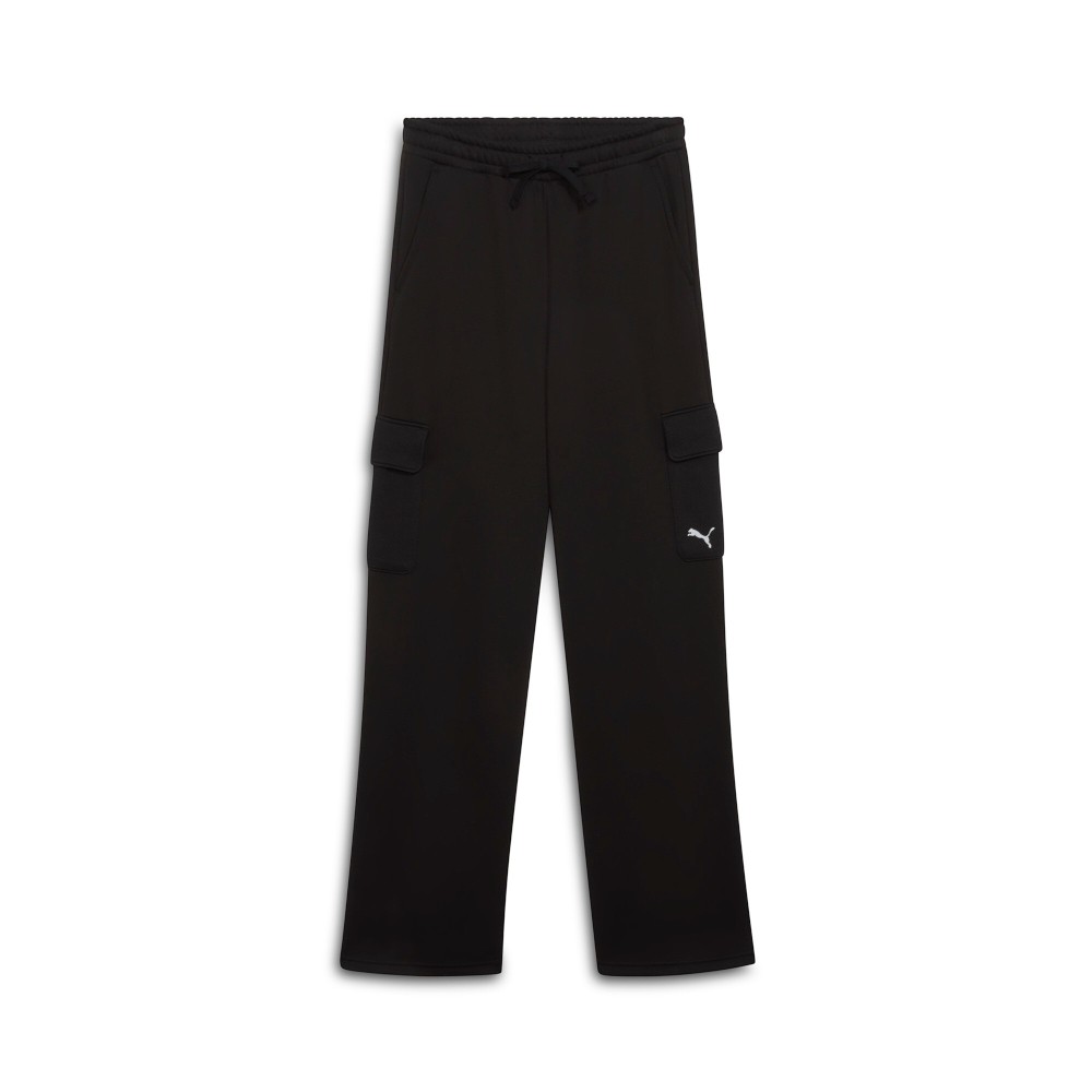 PUMA Elevated Essentials Women's Straight Leg Cargo Pants in Black, Size XS