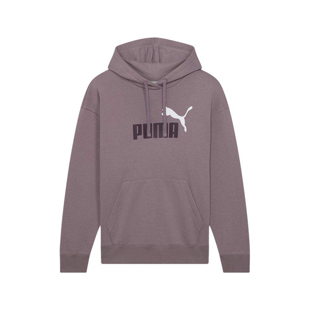 PUMA Essentials 2 Tone Logo Fleece Pull Over Hoodie