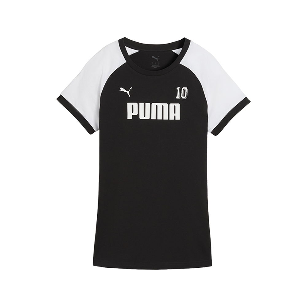 PUMA Sport Women's Ringer T-Shirt in Black, Size XL