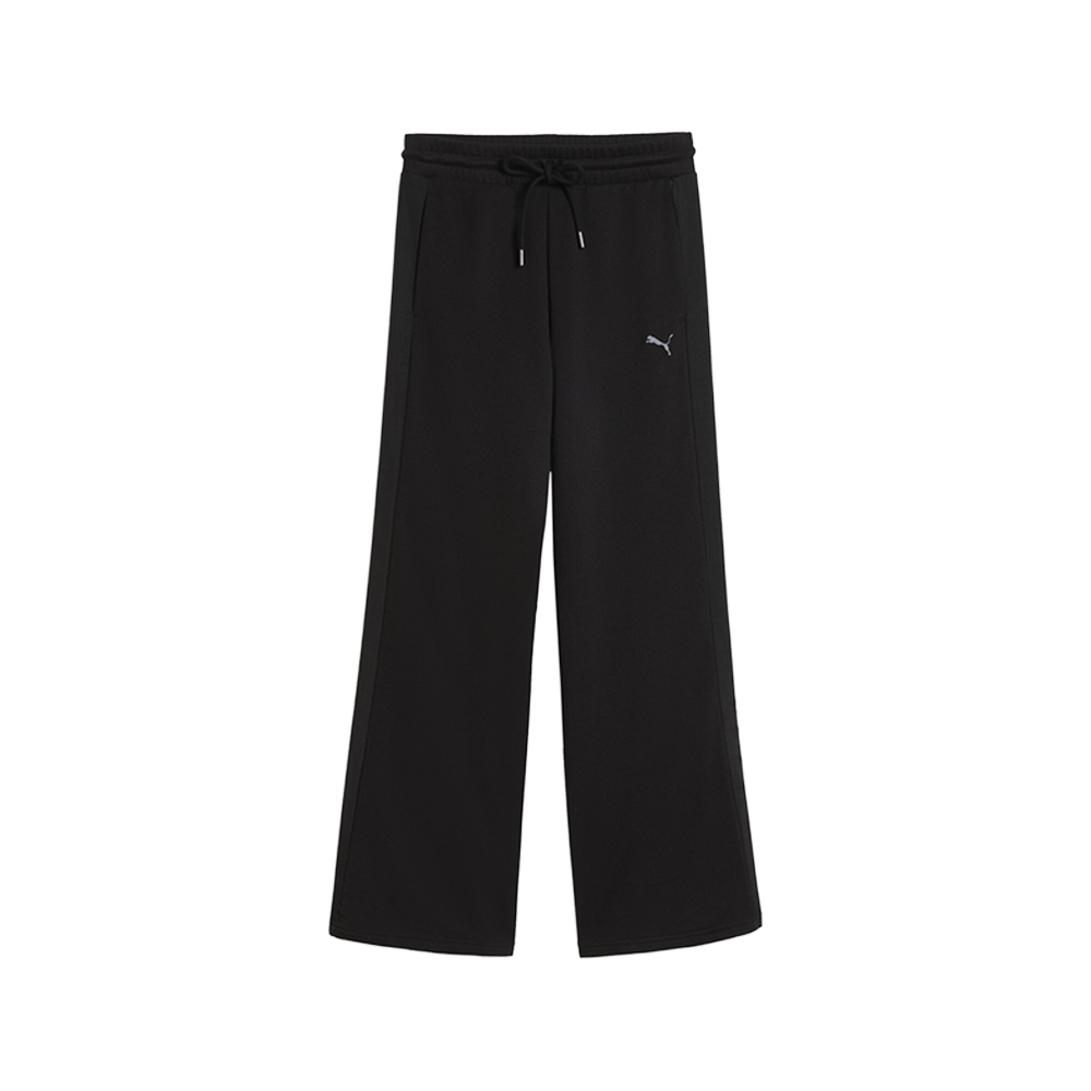 PUMA HER Women's High Waist, Wide Leg Pants in Black, Size S