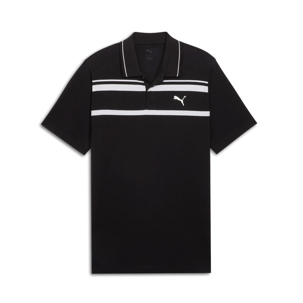 PUMA Elevated Essentials Men's Polo Shirt in Black, Size L
