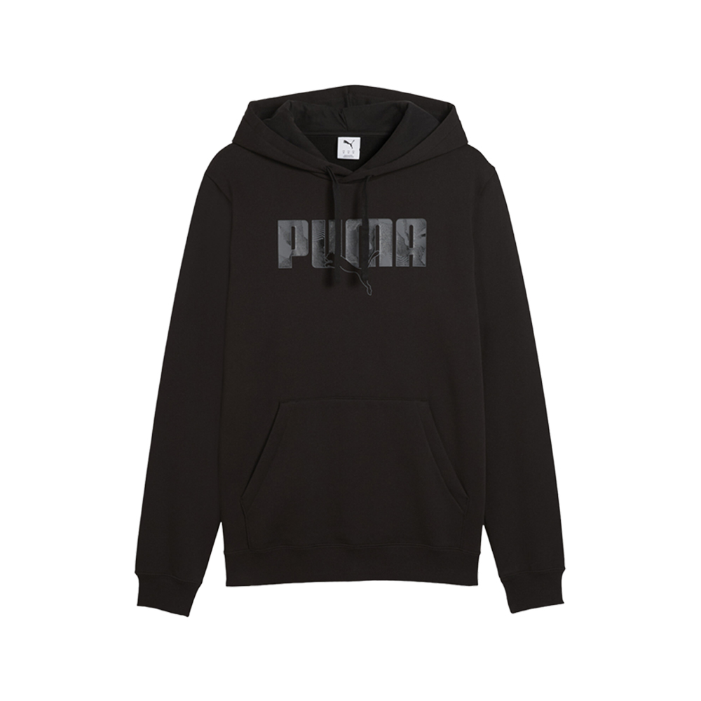 PUMA Essentials Logo Lab Men's Fleece Hoodie in Black, Size S