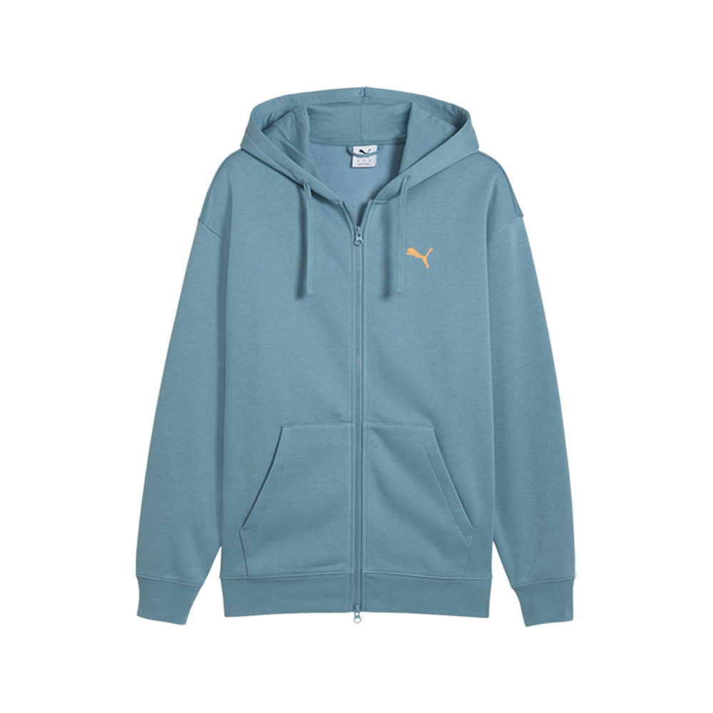 PUMA Essentials Zip-Up Hoodie in Blue, Size XXL